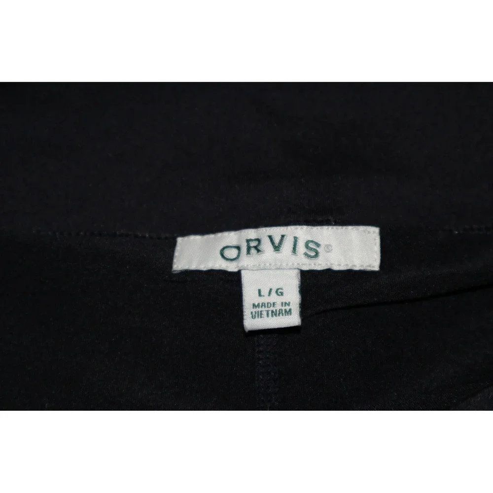 Orvis Lined Skort Skorts Shorts Women Large Black Athletic Outdoor Zipper Pocket